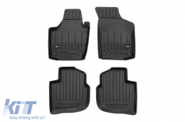 image-8-Specific rubber mats suitable for Skoda Rapid, Seat Toledo IV 2013-2019, 4-piece set, black color, with 24-month warranty from Frogum 3D ProLine series.