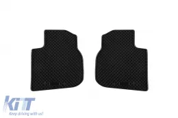 Specific rubber mats suitable for Skoda Rapid after 2012 Design, 4-piece set, black color-image-6249032