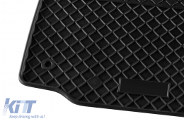 Specific rubber mats suitable for Skoda Rapid after 2012 Design, 4-piece set, black color-image-6249033