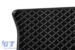 Specific rubber mats suitable for Skoda Rapid after 2012 Design, 4-piece set, black color-image-6249034