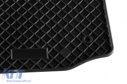 Specific rubber mats suitable for Skoda Rapid after 2012 Design, 4-piece set, black color-image-6249035