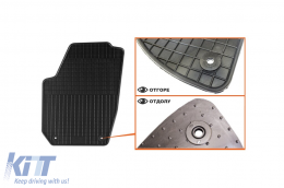 Specific rubber mats suitable for Skoda Roomster 2006-2015, 4-piece set, black color-image-6216873