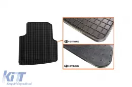 Specific rubber mats suitable for Skoda Roomster 2006-2015, 4-piece set, black color-image-6216876