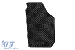 Specific rubber mats suitable for Skoda Roomster Praktik after 2006 Design, 2 seats, 2-piece set, black color-image-6249049