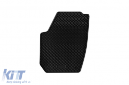 Specific rubber mats suitable for Skoda Roomster 2006-2015, 4-piece set, black color-image-6249056
