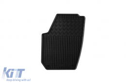 Specific rubber mats suitable for Skoda Roomster Praktik after 2006, 2 seats, 2-piece set, black color-image-6249164