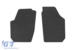 Specific rubber mats suitable for Skoda Roomster 2006-2015, 2-piece set, black color from Frogum El Toro series - ABFMS6023841