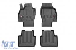 image-47-Specific rubber mats suitable for Skoda Scala after 2019, 4-piece set, black color, with 24-month warranty