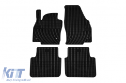 Specific rubber mats suitable for Skoda Scala after 2019, 4-piece set, black color-image-6250726