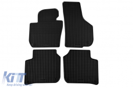 Specific rubber mats suitable for Skoda Superb sedan, wagon 2008-2015, 4-piece set, black color-image-6219411