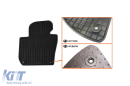 Specific rubber mats suitable for Skoda Superb sedan, wagon 2008-2015, 4-piece set, black color-image-6219412