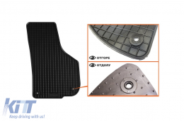 Specific rubber mats suitable for Skoda Superb sedan, wagon 2008-2015, 4-piece set, black color-image-6219413