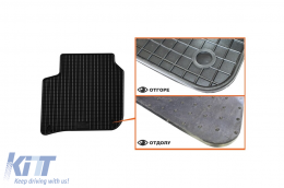 Specific rubber mats suitable for Skoda Superb sedan, wagon 2008-2015, 4-piece set, black color-image-6219414