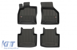 Specific rubber mats suitable for Skoda Superb after 2015, 4-piece set, black color, with 24-month warranty-image-6220636
