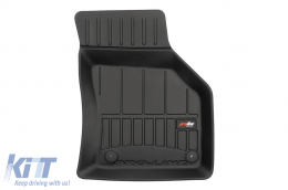 Specific rubber mats suitable for Skoda Superb after 2015, 4-piece set, black color, with 24-month warranty-image-6220638