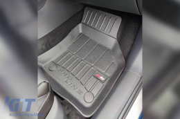 Specific rubber mats suitable for Skoda Superb after 2015, 4-piece set, black color, with 24-month warranty-image-6220645