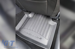 Specific rubber mats suitable for Skoda Superb after 2015, 4-piece set, black color, with 24-month warranty-image-6220648