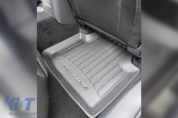 Specific rubber mats suitable for Skoda Superb after 2015, 4-piece set, black color, with 24-month warranty-image-6220649