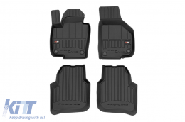 image-3-Specific rubber mats suitable for Skoda Superb 2008-2015 from Frogum 3D ProLine series, 4-piece set, black color, with 24-month warranty
