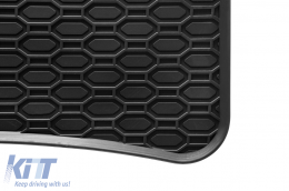 Specific rubber mats suitable for Skoda Superb after 2015, 4-piece set, black color-image-6228337