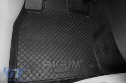 Specific rubber mats suitable for Skoda Superb after 2015, 4-piece set, black color-image-6249374