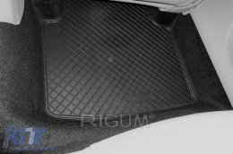 Specific rubber mats suitable for Skoda Superb after 2015, 4-piece set, black color-image-6249376