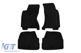 Specific rubber mats suitable for Skoda Superb 2001-2008, 4-piece set, black color-image-6249442
