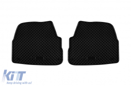 Specific rubber mats suitable for Skoda Superb 2001-2008, 4-piece set, black color-image-6249445
