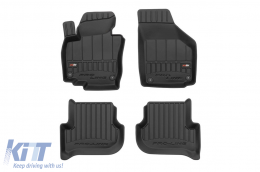 image-60-Specific rubber mats suitable for Skoda Yeti 2009-2017 from Frogum 3D ProLine series, 4-piece set, black color, with 24-month warranty