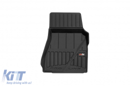 Specific rubber mats suitable for Smart Fortwo 2014-2020, 2-piece set, black color, with 24-month warranty from Frogum 3D ProLine series.-image-6223188
