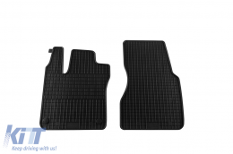 Specific rubber mats suitable for Smart ForTwo coupe after 2014, ForTwo cabrio after 2016, 2-piece set, black color-image-6244065