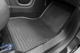 Specific rubber mats suitable for Smart Fortwo after 2015, Fortwo EQ after 2017, 2-piece set, black color-image-6249501