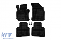 Specific rubber mats suitable for Ssangyong Korando after 2019, 4-piece set, black color - ABFMS6016487