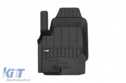 Specific rubber mats suitable for Ssangyong Rexton after 2017, 3-piece set, black color, with 24-month warranty-image-6221753