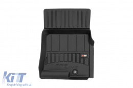 Specific rubber mats suitable for Ssangyong Rexton after 2017, 3-piece set, black color, with 24-month warranty-image-6221754