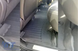 Specific rubber mats suitable for Ssangyong Rexton after 2017, 3-piece set, black color, with 24-month warranty-image-6221758