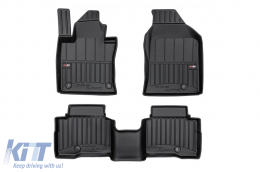 image-3-Specific rubber mats suitable for SsangYong Torres after 2022, 3-piece set, black color, with 24-month warranty