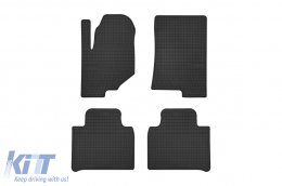 Specific rubber mats suitable for Ssangyong Rexton after 2017, 4-piece set, black color - ABFMS6019218