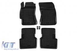 image-78-Specific rubber mats suitable for Subaru Forester 2002-2008, 4-piece set, black color