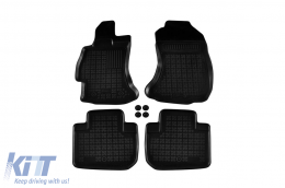 image-1-Specific rubber mats suitable for Subaru Forester 2012-2018, 4-piece set, black color