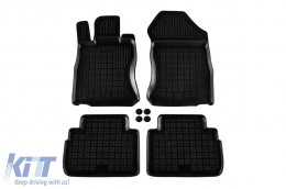 image-3-Specific rubber mats suitable for Subaru Forester after 2018, 4-piece set, black color