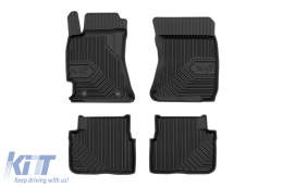 Specific rubber mats suitable for Subaru Forester 2008-2013, 4-piece set, black color-image-6226871