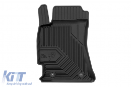Specific rubber mats suitable for Subaru Forester 2008-2013, 4-piece set, black color-image-6226872