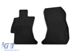Specific rubber mats suitable for Subaru Impreza WRX after 2014, Levorg after 2015, XV after 2012, 4-piece set, black color-image-6248958