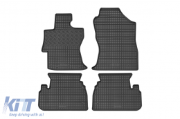 Specific rubber mats suitable for Subaru Impreza, XV after 2018, Impreza E-Boxer, XV E-Boxer after 2020, 4-piece set, black color-image-6249731