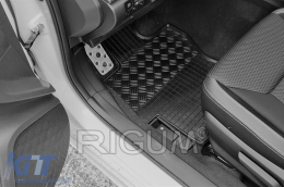 Specific rubber mats suitable for Subaru Impreza, XV after 2018, Impreza E-Boxer, XV E-Boxer after 2020, 4-piece set, black color-image-6249735