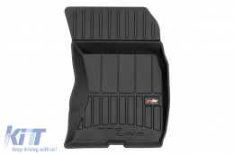 Specific rubber mats suitable for Subaru Legacy IV, Outback III 2003-2009, 4-piece set, black color, with 24-month warranty-image-6223170