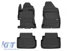 image-77-Specific rubber mats suitable for Subaru XV II after 2018, 4-piece set, black color, with 24-month warranty