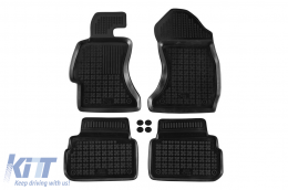 Specific rubber mats suitable for Subaru XV 2017-2024, 4-piece set, black color-image-6216498