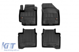 image-5-Specific rubber mats suitable for Suzuki Baleno after 2015, 4-piece set, black color, with 24-month warranty